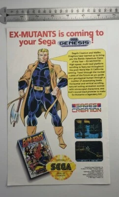 Videojuego Ex-Mutants Sega RARO anuncio impreso  Foto 1 de 2