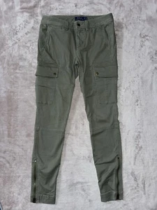 Polo Ralph Lauren Women’s Pants Green Cargo Rave Y2K Military Sz 6 - Picture 1 of 11