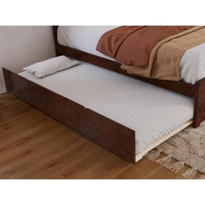 AFI Daybed Twin/Queen Durable Solid Hardwood Extra Long Trundle in Walnut Brown - Picture 1 of 8