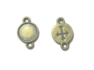 20 Cabochon Fassungen 18 mm Verbinder bronze Schmuckdesign Schmuckherstellung  - Bild 1 von 1