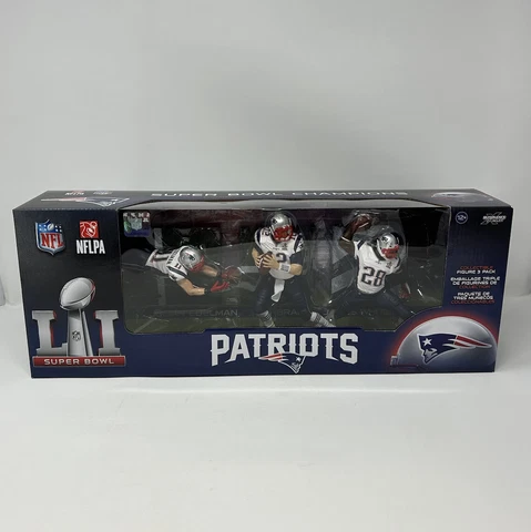 New England Patriots NFL Super Bowl McFarlane 3 Pack Set! Brady, Edelman, White Cover
