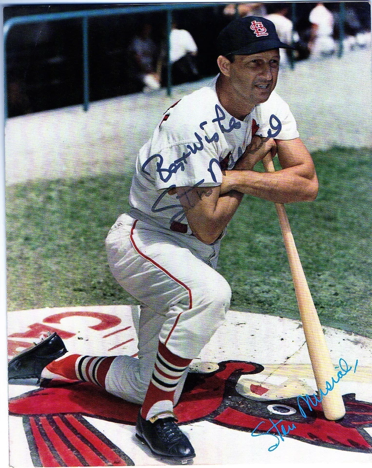 AWESOME STAN MUSIAL AUTOGRAPHED GAME PROGRAM FOR STAN'S STATUE DEDICATION - Image 1 of 4