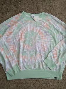 Victoria Secret PINK  Tye Dye RAINBOW Sweatshirt XL  New W Tags - Picture 1 of 6