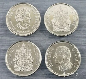 Set 2023 Canada Fifty Cents Queen II & King Charles III Effigy Coins Mint UNC - Picture 1 of 8