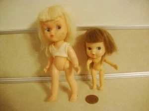 Vintage 1960's My Toy Co Dolls Tiny Terry 1/2 Pint plus Blonde Clone Collectible - Picture 1 of 6