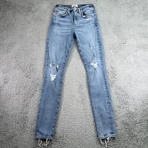 Pantalones de mezclilla Agolde para mujer 25 (se adapta a 23x28) desgastados rasgados Sophie ajustados A003 B-843 - Imagen 1 de 14