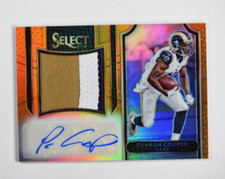2016 Select Jumbo Rookie Signature Swatches Prizm Orange Pharoh Cooper Auto /49