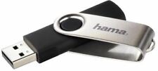 HAMA - Rotate USB 2.0 Flash Drive, 32GB 10 MB/s, Black/Silver