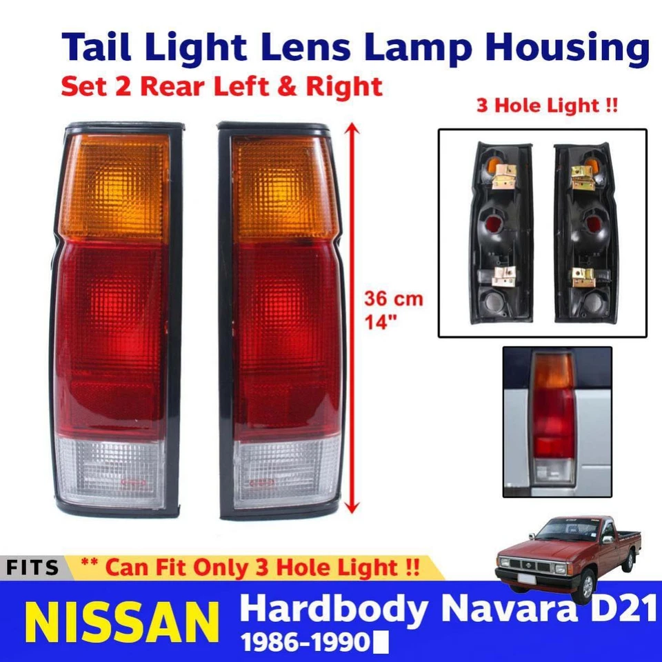 Liquidación Luces Traseras Lámpara CARCASA Ajuste Nissan Navara Cuerpo Duro D21 1986-1993 Foto 1 de 4