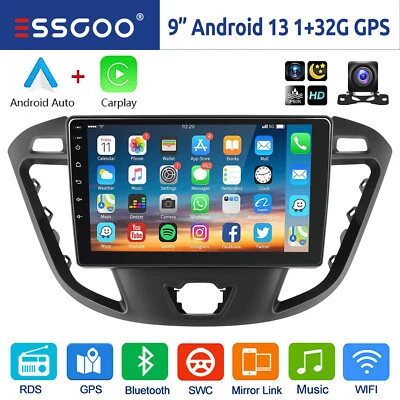 Android 13 32G Carplay Autoradio GPS WIFI +KAM Für Ford Transit Custom 2013-2021 - Bild 1 von 4
