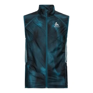Odlo Mens wind break proof running cycling Gilet Vest S Blue mesh water resist m - Picture 1 of 3