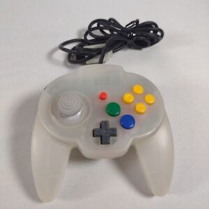 Nintendo 64 Clear Snow White Hori Pad Mini N64 Controller OEM Tested US SELLER