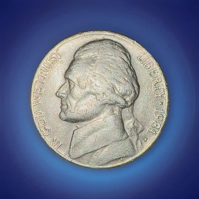 1981 P ERROR Double Die, Partially Filled Mint Mark Jefferson Nickel - Image 1 of 4