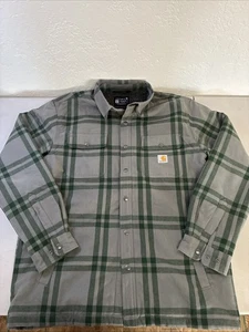 Chaqueta Carhartt Resistente Flex Calce Relajado Franela Forrada de Vellón Talla L - Imagen 1 de 8