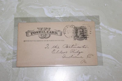 VINTAGE USED POSTAL CARD FROM NEW SHORT ROUTE TO THE PACIFIC NORTHWEST 1885 - Image 1 of 2