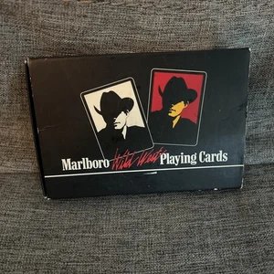 Carte da gioco Marlboro Wild West 2 mazzi vintage 1991 - Foto 1 di 4
