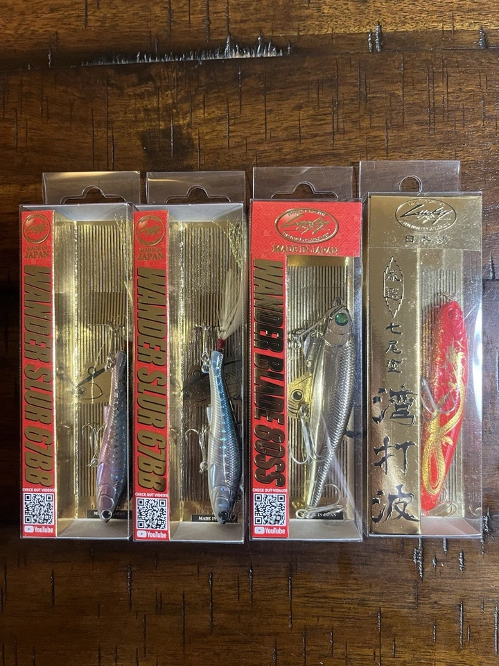 (Lote de 4) Lucky Craft Wander Slur 67BB/Wander Blade 80SS/Wander 80 *NUEVO* Foto 1 de 4