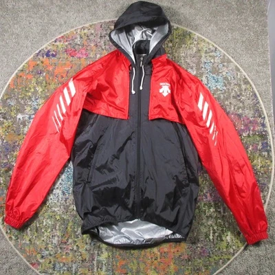 Chaleco de esquí Descente de colección para hombre L rojo ligero con capucha mangas con cremallera años 90 Japón Foto 1 de 4