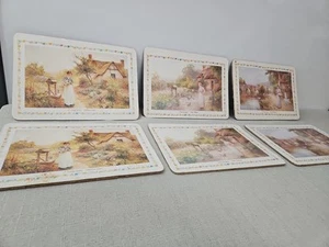 Vintage Set 6 E Walbourn Placemats Cottage Core Floral Farmhouse Romantic Garden - Picture 1 of 13