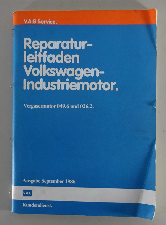 Manuale Officina/Manuale Officina VW Motore Ind.Motore 049.6/026.2 - Immagine 1 di 1