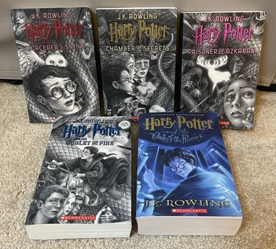 Harry Potter Special Edition Soft Back Book Set 1-4 & Regular Edition Book 5 - Image 1 of 4