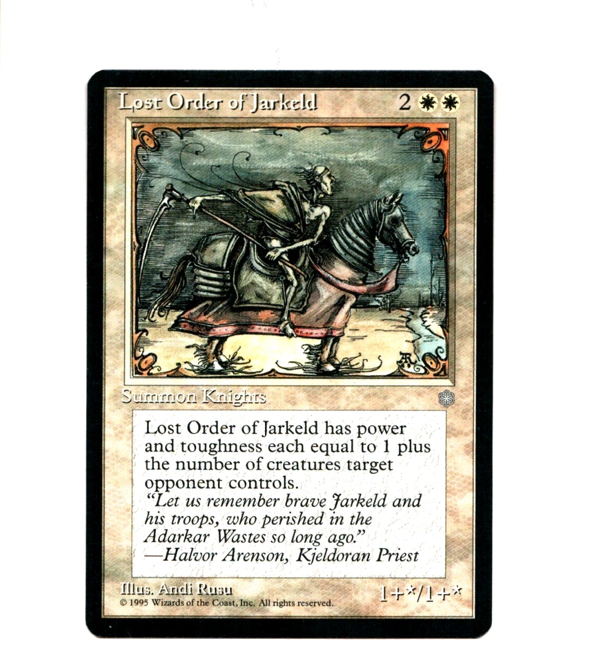 MTG Lost Order of Jarkeld SP/NM-  Ice Age Magic the Gathering ~ Free Shipping ~ - Image 1 of 2