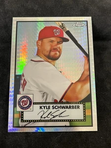 2021 Topps Chrome Platinum Anniversary Kyle Schwarber Prism Refractor #245 - Picture 1 of 2