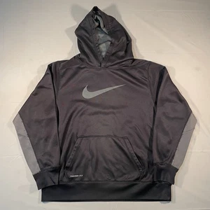 Nike Sweatshirt Boys Youth Hoodie Black Gray Pullover Size XL - Picture 1 of 8