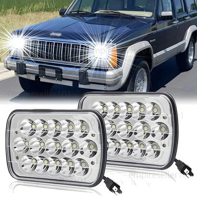 For Jeep Cherokee XJ 1984-2001 Wrangler YJ 1986-1995 5x7" 7x6 Led Headlight - Image 1 of 4