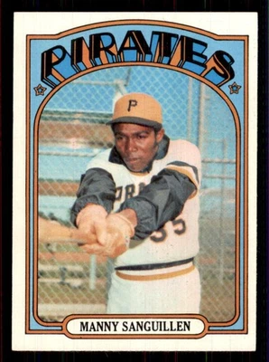 1972 Topps #60 Manny Sanguillen Pirates NMT - Image 1 of 2