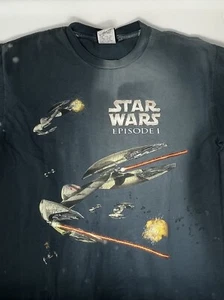 Vintage 1990s Youth Star Wars Episode 1 LucasFilms Youth Tie Dye T Shirt (Y XL) - Picture 1 of 8