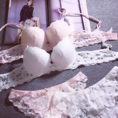 Women Bra Set Sexy Lingerie Set Bralette Lace Panties Cropped Bras Pantys Sets - Image 1 of 4