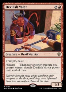 MTG - DEVILISH VALET - Bloomburrow Commander (R) - Picture 1 of 1