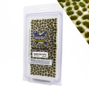 Huge Miniatures Mini Grass Tufts, Muddy Huge Minis – 200+ Self-Adhesive Tufts - Picture 1 of 4