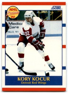 1990-91 Score Kory Kocur Rookie Detroit Red Wings #384