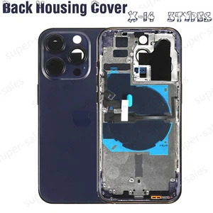 Back Glass Housing Frame For iPhone X XR XS Max 11 12 13 14 Pro Max 13 Mini Lot - Picture 1 of 4