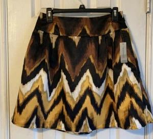 Worthington Sand & Gold Ombre Chevron Skirt Size 4P NWT - Picture 1 of 10