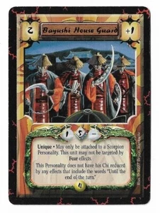 L5R: *BAYUSHI HOUSE GUARD* - Scorpion Clan Coup - Legend of the Five Rings CCG - Picture 1 of 1