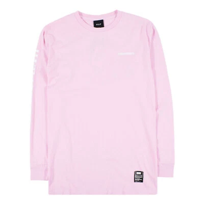 Camisa HUF Hombre L/S DEATH & TAXES - Rosa Coral - Mediana - Nueva con Etiquetas Foto 1 de 2