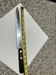 Vintage Ka-Bar Carbon Chrome 8-1/2” Knife With Finger Grove Handle - Picture 1 of 20