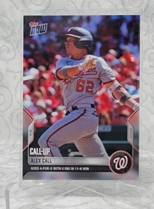 2022 MLB Topps NOW 862 ALEX CALL WASHINGTON NATIONALS CALL UP XRC ROOKIE - Picture 1 of 2