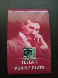 Nikola Tesla Purple Plate 11,4 x 7,3 cm Original