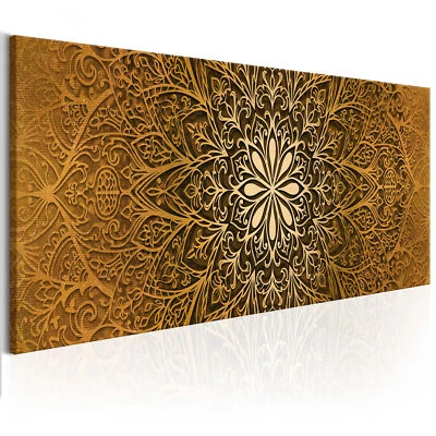 Mandala Ornament Rosa Asien VLIES LEINWAND DEKO BILDER WANDBILD XXL WOHNZIMMER - Bild 1 von 3