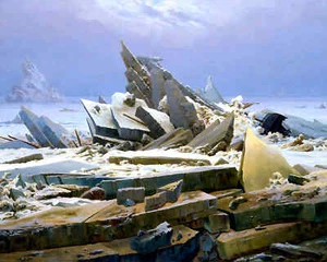 Das Eismeer Gemälde von Caspar David Friedrich 8x10" Kunstdruck - restauriert - Bild 1 von 1