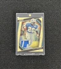 2023 Panini National VIP Barry Sanders 1/1 Gold Vinyl Player Worn Patch No. 5
