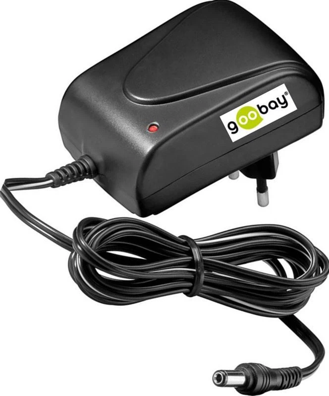 220V Schalt Netzteil stabilisiert 12V 1,5A DC Stecker 5,5x2,5x10mm v. goobay® - Bild 1 von 1