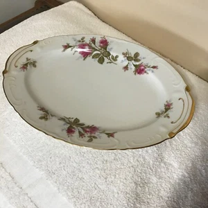 Royal Rose Fine China Serving Platter, vintage 12 x 8.5 inch, Japan - Picture 1 of 3