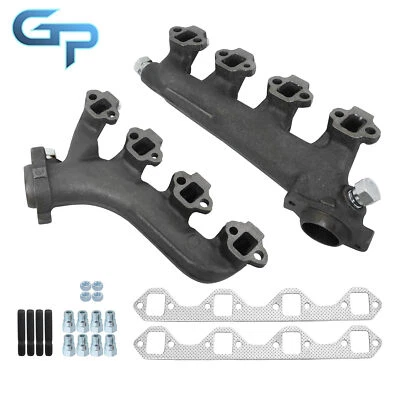 Colector de escape diestro y derecho para Ford E-350 Econoline Club Wagon 88-96 con kit de junta Foto 1 de 4