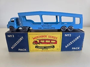 MATCHBOX LESNEY Bedford A-2 Transportador de Coche con Caja Original Borde Gris - Imagen 1 de 7