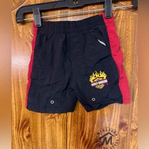 Kids Harley Davidson embroidered logo mesh lined nylon swim trunks sz 12 M - Picture 1 of 6